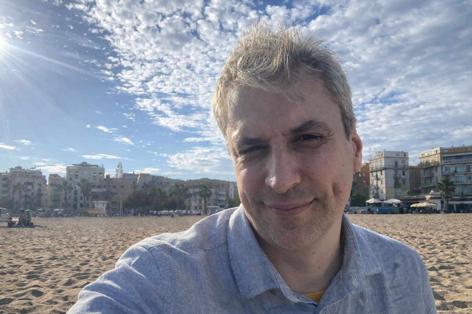 strandfotó a napsütésben